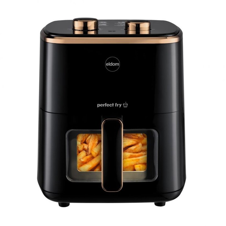 Fettfreie Fritteuse ELDOM FRITTA, Fassungsvermögen 5,0 l, regulierbar Temp., Uhr, 1500 W