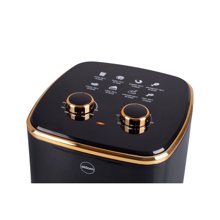 Fritadeira sem gordura ELDOM FRITTA, capacidade de 5,0 l, temperatura ajustável, relógio, 1500 W
