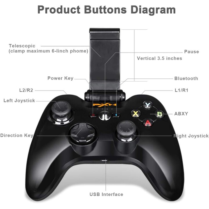 Controller PXN-6603 Bluetooth Black – Controller for iOS