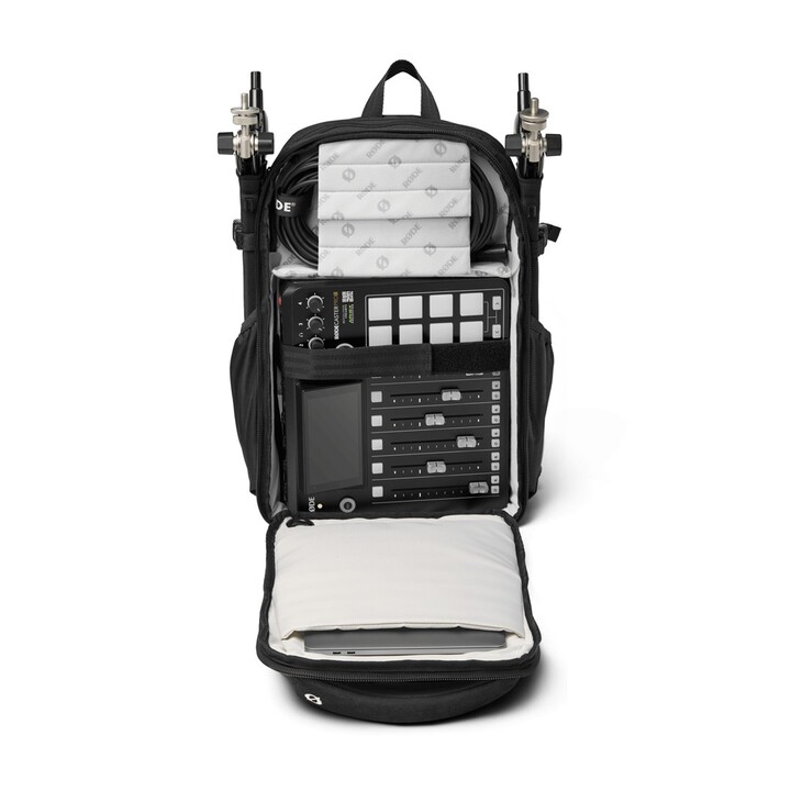 RØDE Backpack backpack Hiking backpack Black Alcantara fabric, Polyester