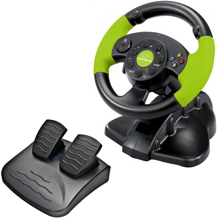 Esperanza EG104 volante da corsa nero-verde