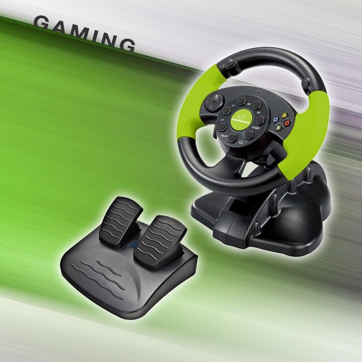 Esperanza EG104 volante da corsa nero-verde