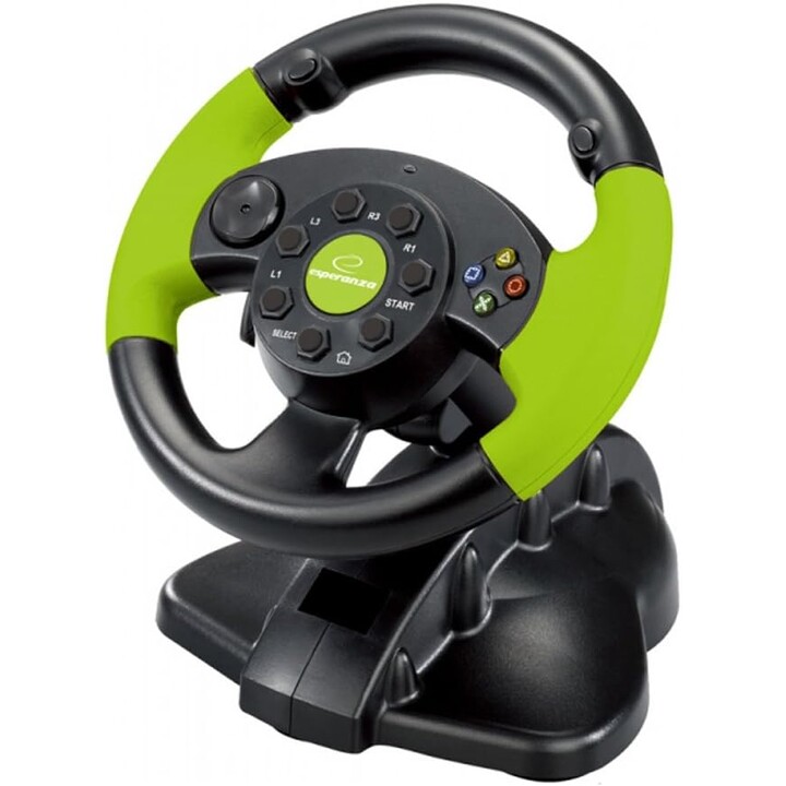 Esperanza EG104 volante da corsa nero-verde