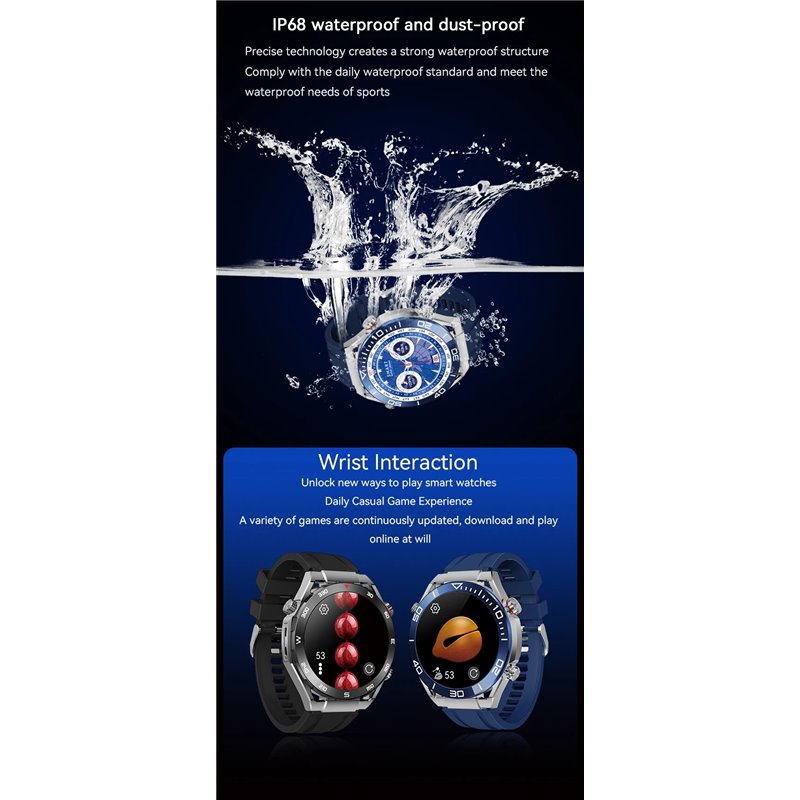 DT NO.1 HD Ultimate Argent - Montre Intelligente