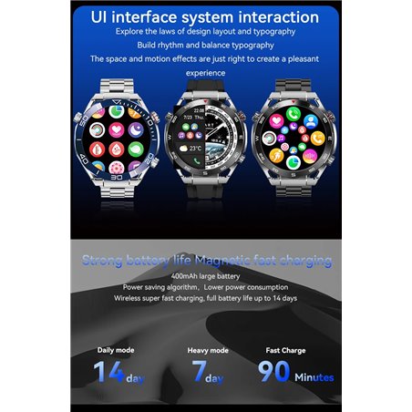 DT NO.1 HD Ultimate Silver - Smartwatch