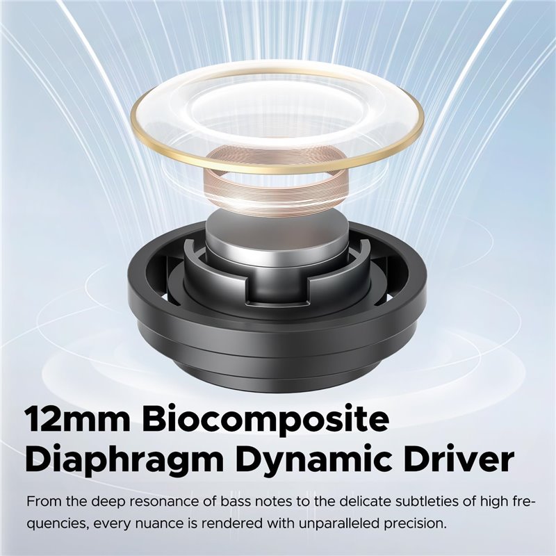 SoundPEATS Clear Noir- Écouteurs Bluetooth