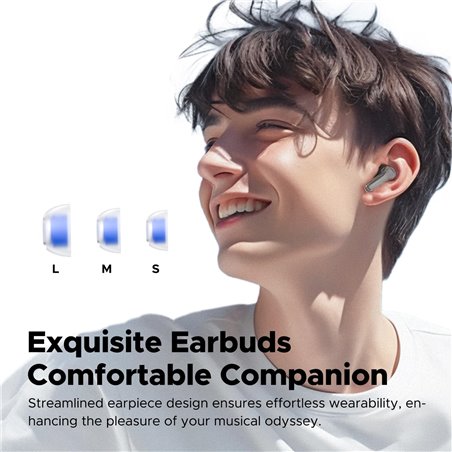 SoundPEATS Clear Noir- Écouteurs Bluetooth