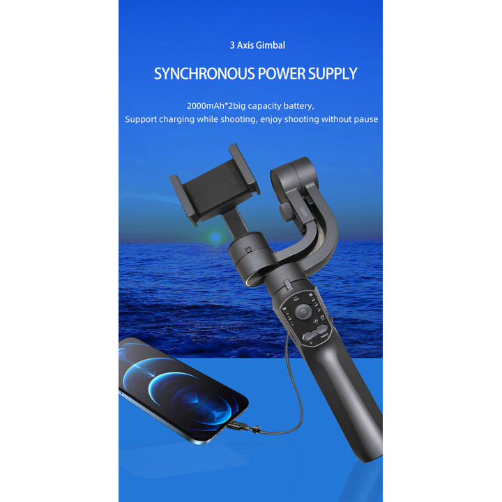 Gimbal F10 Pro 3 Ejes Negro - Estabilizador de smartphone