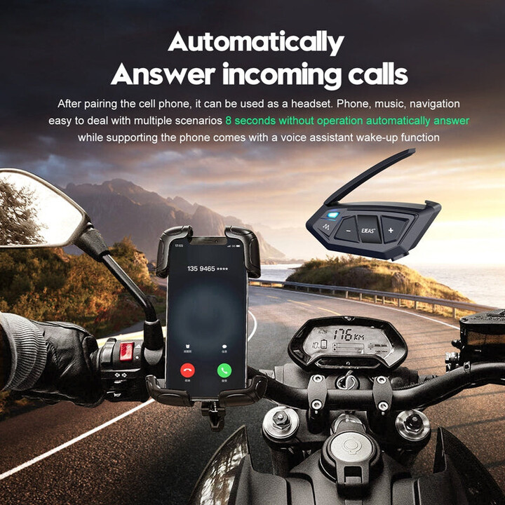 Motorcycle Intercom EJEAS MS20 Bluetooth Black