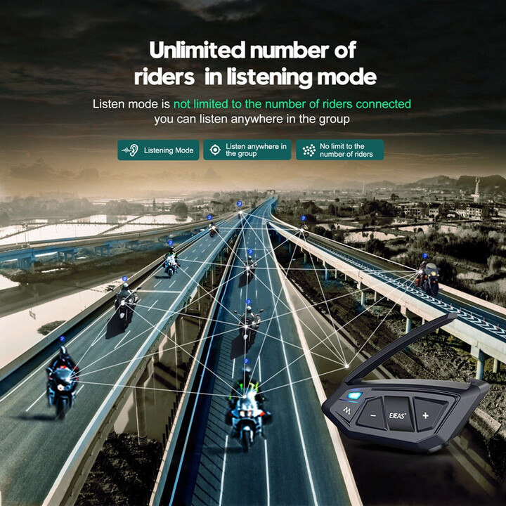 Interfono Moto EJEAS MS20 Bluetooth Nero