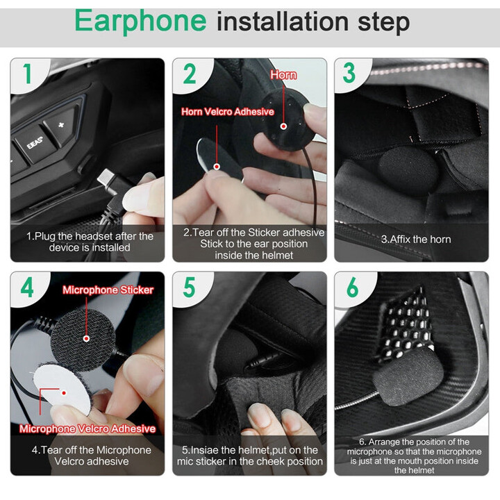 Interphone moto EJEAS MS20 Bluetooth Noir