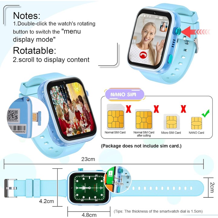 Smartwatch per bambini T45 Pro Blu