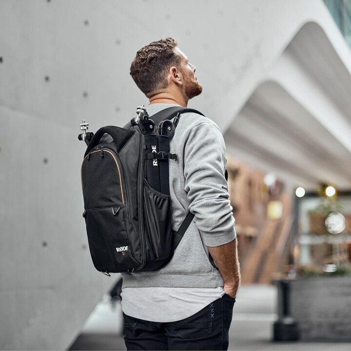 RØDE Backpack backpack Hiking backpack Black Alcantara fabric, Polyester