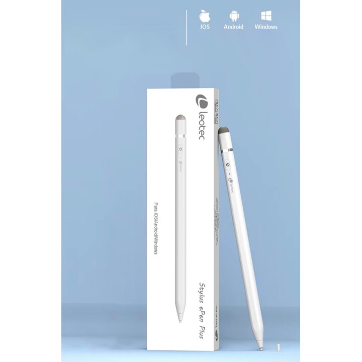 Penna elettronica Leotec LESTP04W Stylus ePen Plus per Android, IOS e Windows/Bianco