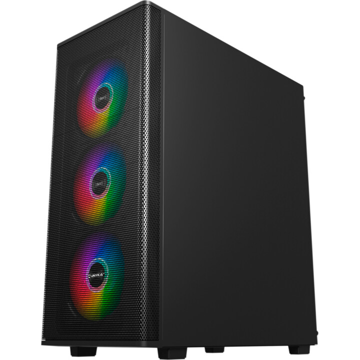 UNYkach Mir 100 ATX Gaming ARGB Case Black