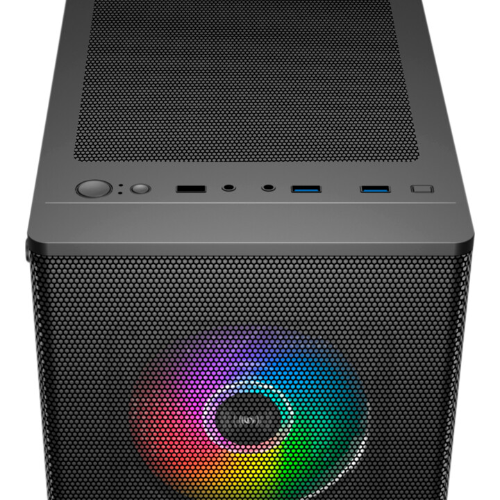 UNYkach Mir 100 ATX Gaming ARGB Case Black