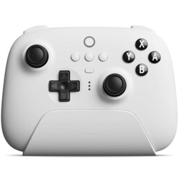 8BitDo Gamepad Nintendo Switch PC Ultimate Bluetooth 5.0 Controlador com Base de Carregamento Branco
