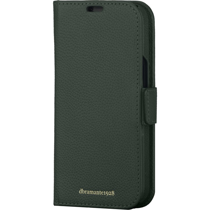New York - 2-in-1 Leather Wallet for iPhone 15 - Evergreen