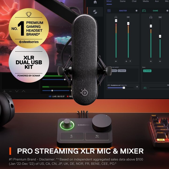 Microfono Steelseries Alias Pro (61597)