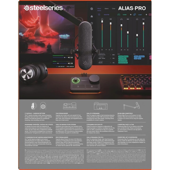 Microphone Steelseries Alias Pro (61597)