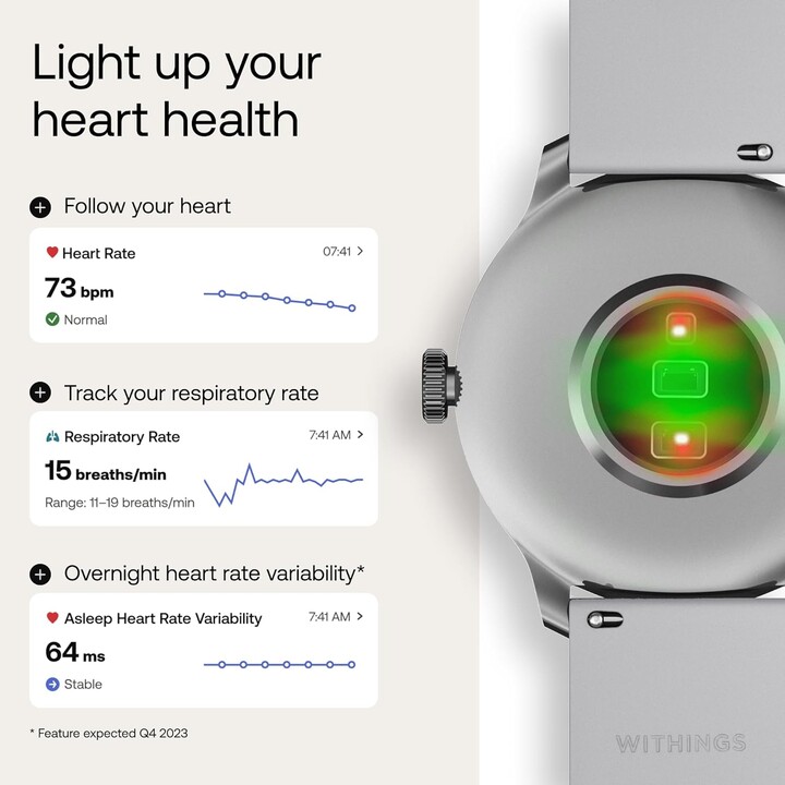 Withings ScanWatch Light 37mm Argento
