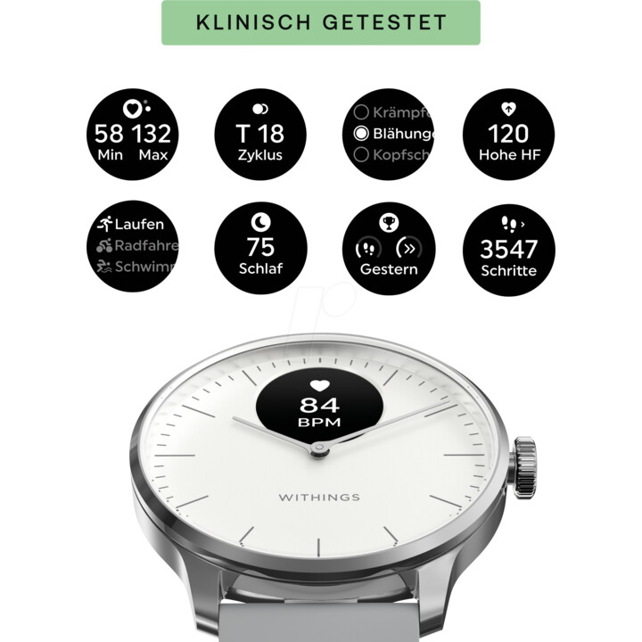 Withings ScanWatch Light 37mm Argent