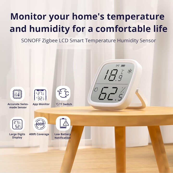 Sonoff SNZB-02D ZigBee Temperature and Humidity Sensor