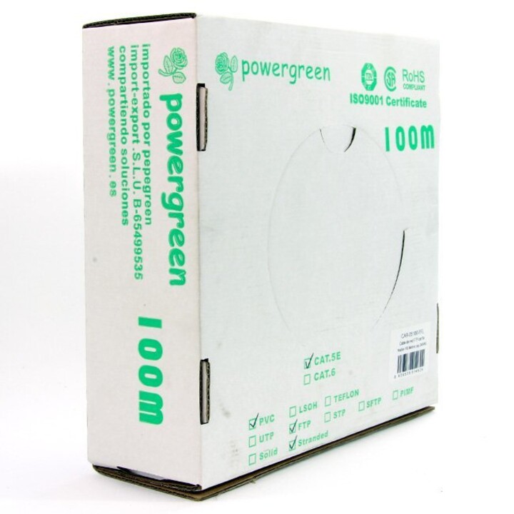 PG BOBINA DE CABLE CAT 5E FTP 100 METROS FLEXIBLE