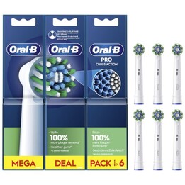 Testina di ricambio Braun per Braun Oral-B Pro Cross Action/ Confezione da 6 unità
