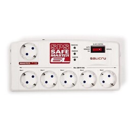 Salicru SAFE MASTER Steckdosenleiste mit Schalter/ 5 Steckdosen/ 1 Master/ 2 USB/ 1,8 m Kabel/ Weiß