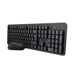 Trust TKM-360 set tastiera e mouse wireless silenzioso nero