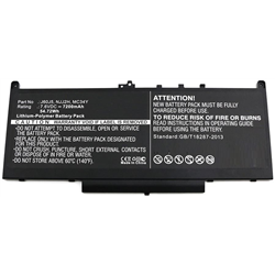 Bateria portátil Coreparts 7.6v 7200mah 55wh para dell