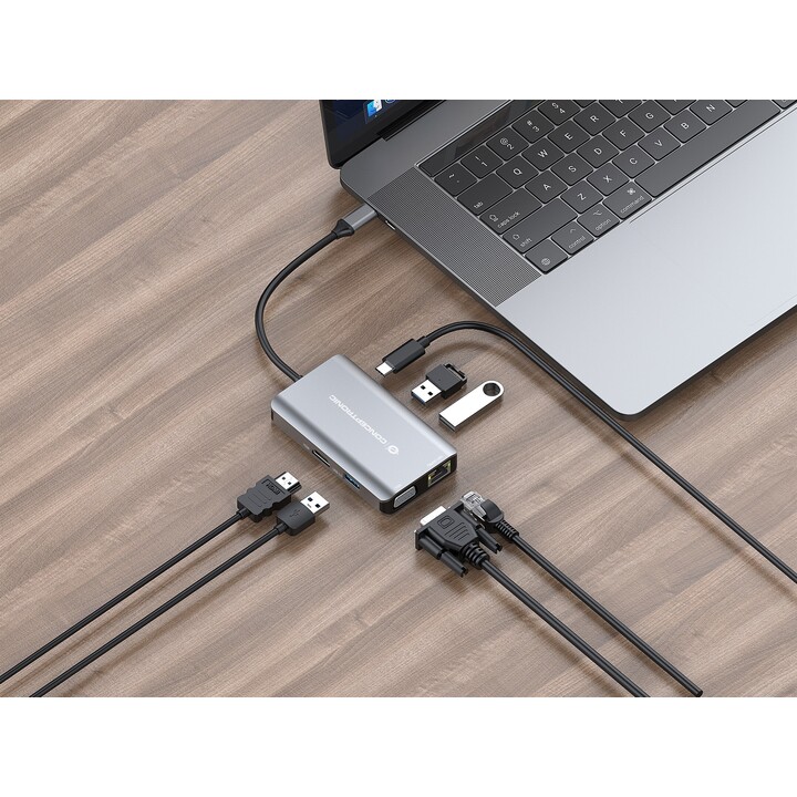 DONN21G Docking Conceptronic USB-C 3.2 Gen 1, 7 in 1