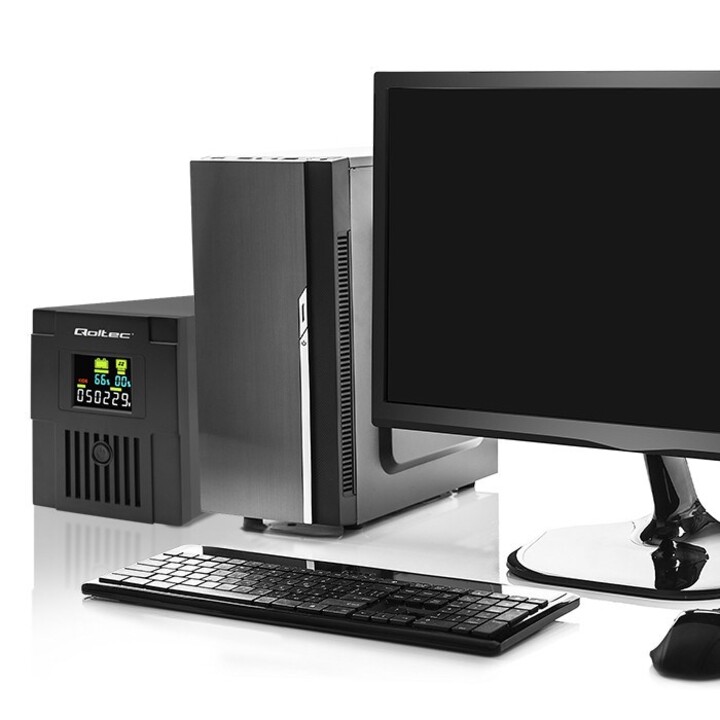 Qoltec 53771 Gruppo di continuità (UPS) Line Interactive 2 kVA 1200 W 2 prese CA