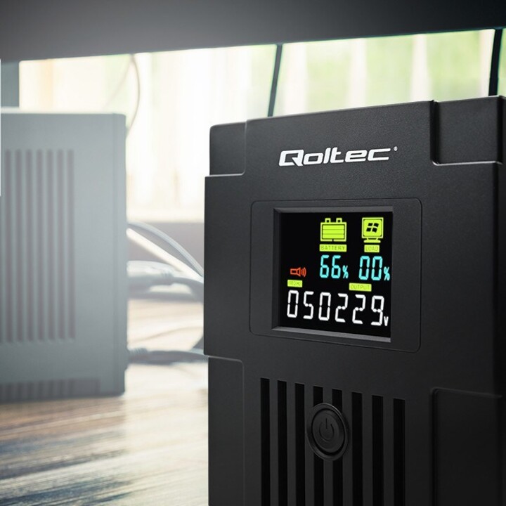 Qoltec 53771 Gruppo di continuità (UPS) Line Interactive 2 kVA 1200 W 2 prese CA