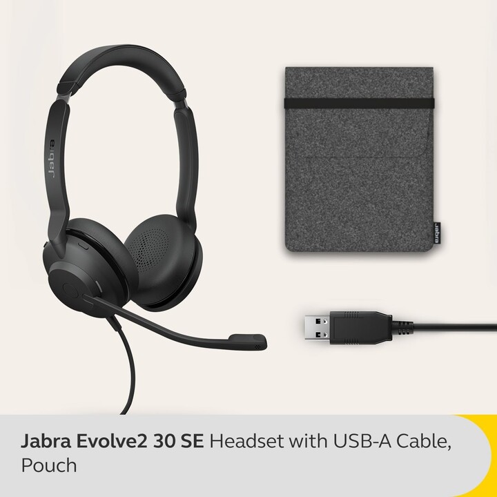 Jabra Evolve2 30 SE MS Cuffie stereo on-ear (USB-A, cablate)