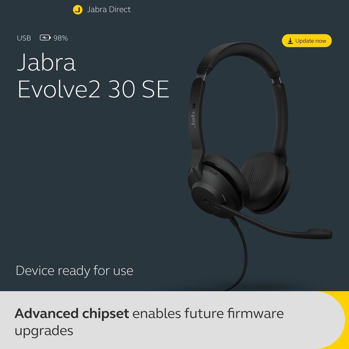 Jabra Evolve2 30 SE MS Cuffie stereo on-ear (USB-A, cablate)
