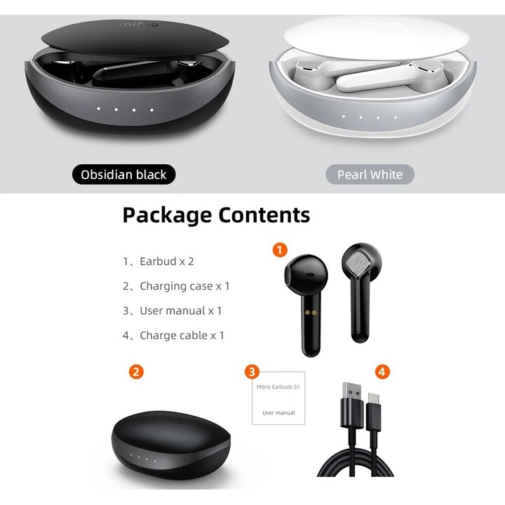 Mibro Earbuds S1 Branco - Auriculares Bluetooth