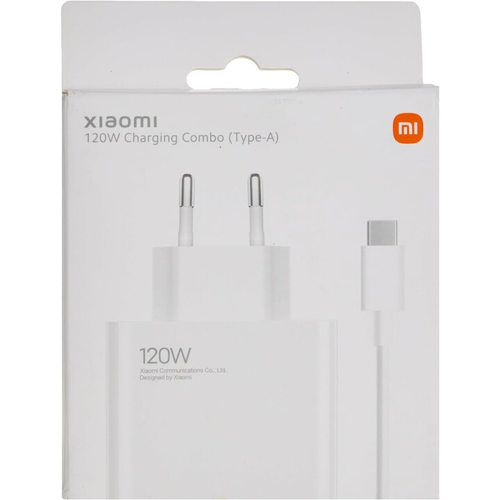 Xiaomi Charging Combo Caricatore rapido USB-A da 120 W + cavo dati USB-C Bianco MDY-13-EE