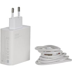 Xiaomi Charging Combo 120W Chargeur rapide USB-A + Câble de données USB-C Blanc MDY-13-EE
