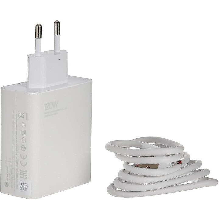 Xiaomi Charging Combo Caricatore rapido USB-A da 120 W + cavo dati USB-C Bianco MDY-13-EE
