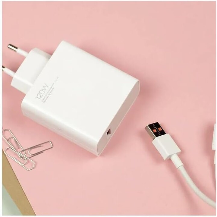 Xiaomi Charging Combo Caricatore rapido USB-A da 120 W + cavo dati USB-C Bianco MDY-13-EE