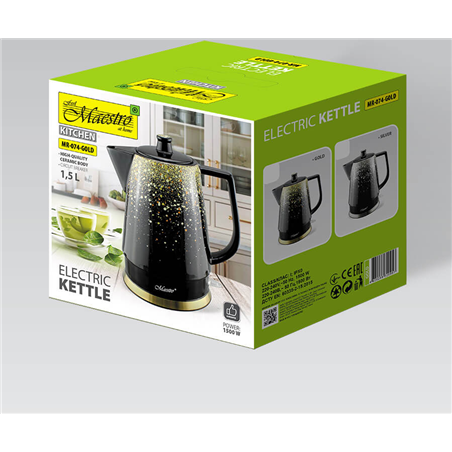 Maestro Mr-074-Bollitore elettrico in ceramica dorata