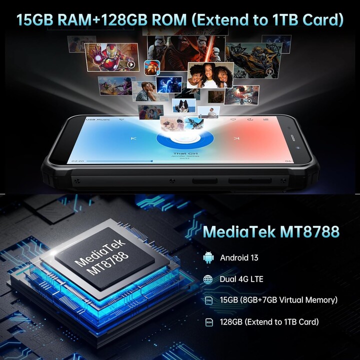 Fossibot F101 Pro 8GB 128GB Dual Sim Negro