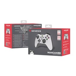 NATEC GAMEPAD GENESIS GAMEPAD MANGAN 400 (PC/INTERRUPTOR/MÓVIL INALÁMBRICO, BLANCO) NJG-2101