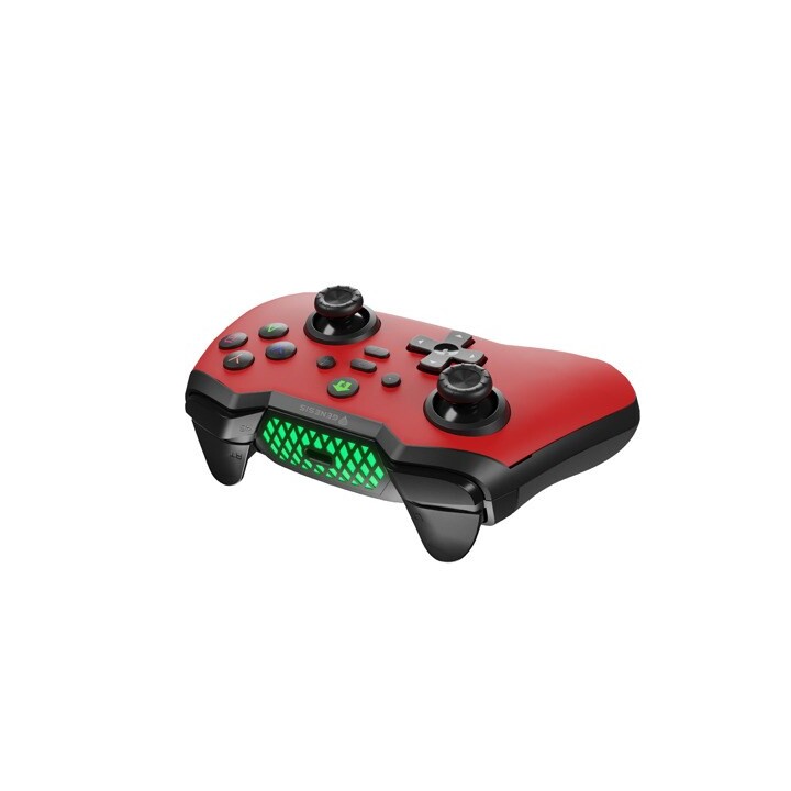 NATEC GAMEPAD GENESIS GAMEPAD MANGAN 400 (PC/INTERRUPTOR/MÓVIL INALÁMBRICO, ROJO) NJG-2102