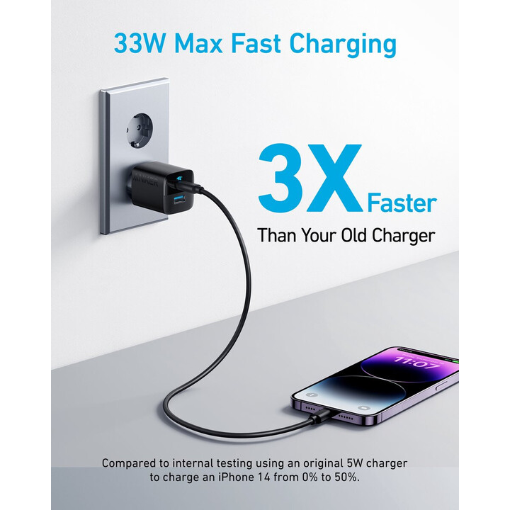Caricabatterie Anker 323 33W 1x USB-A 1x USB-C