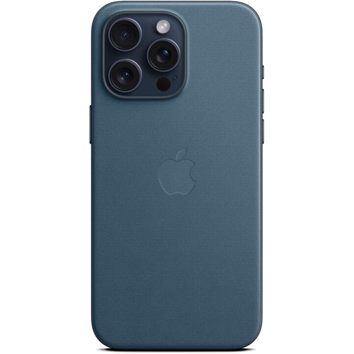 Custodia per iPhone 15 Pro Max Apple in tessuto fine blu pacifico Magsafe