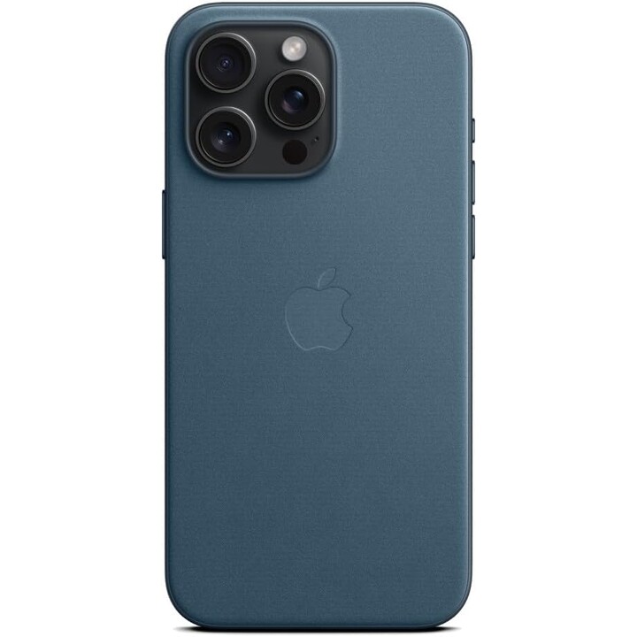 Custodia per iPhone 15 Pro Max Apple in tessuto fine blu pacifico Magsafe