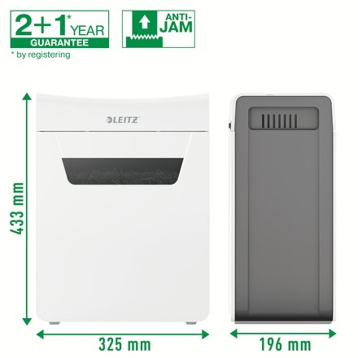 Leitz 80910000 Aktenvernichter Grau, Weiß